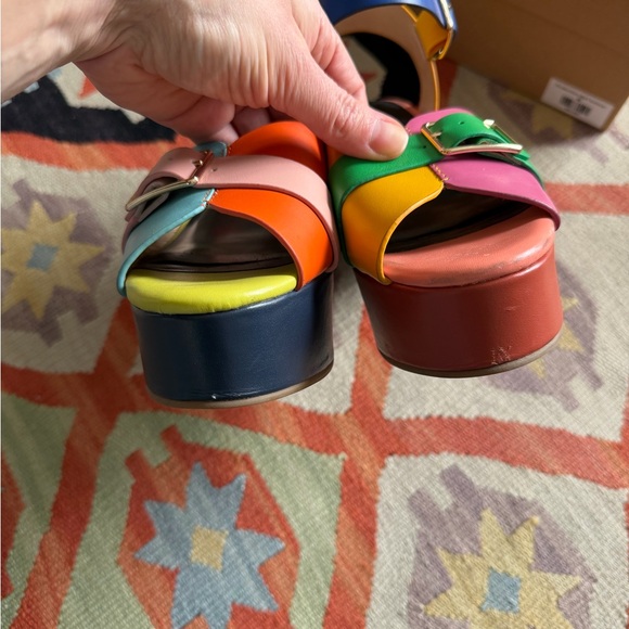 Charlotte Stone Raf Platform Sandals in Solimar Multicolor Size 8 - Picture 7 of 10